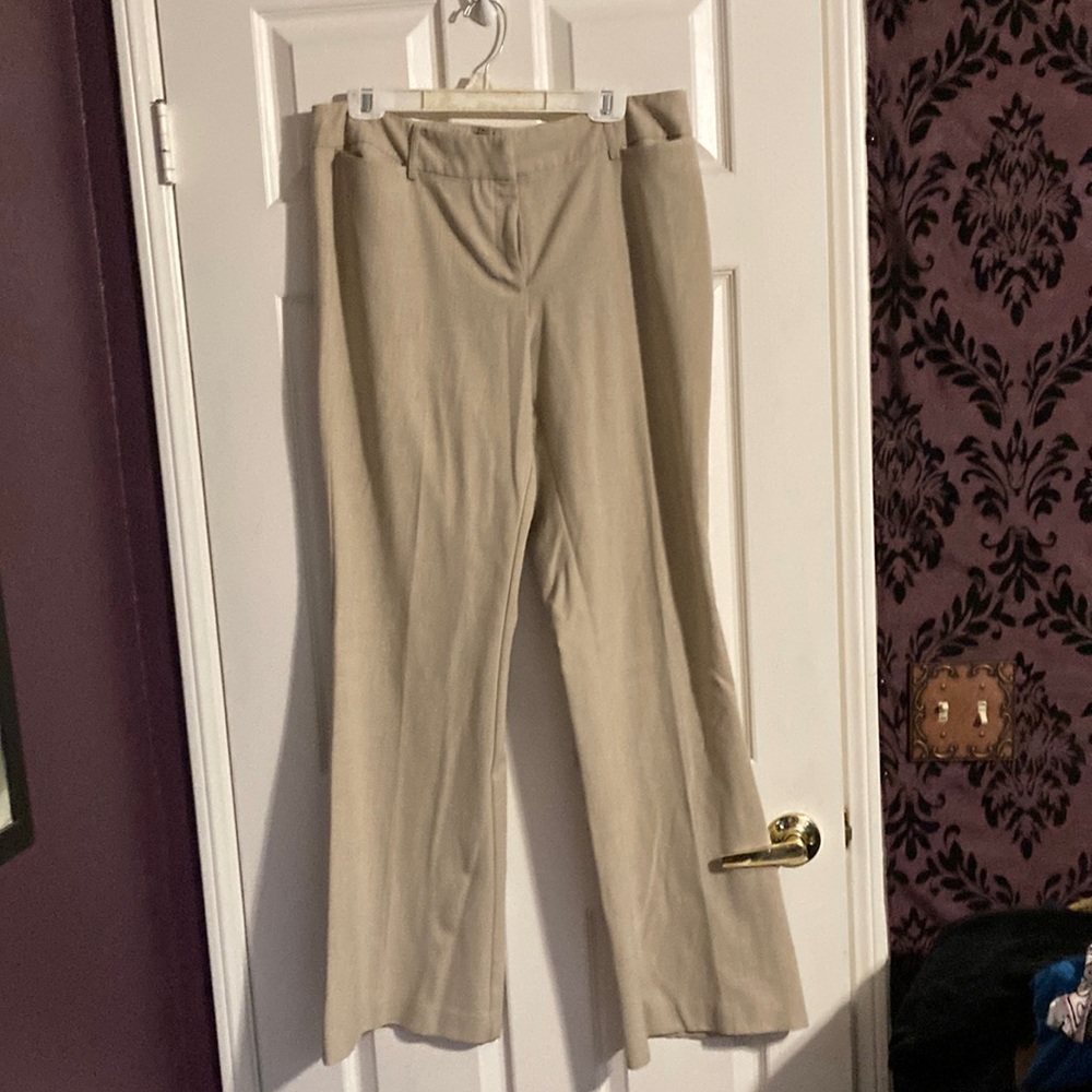 New York and Company Tan Straight Leg Pants. Size 14 Tall